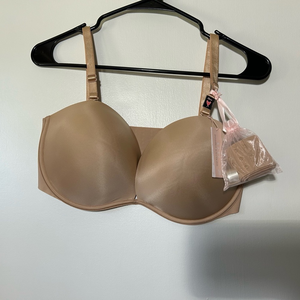 Victoria’s Secret Multiway BARE invisible solutions tan bra  38DD NEW